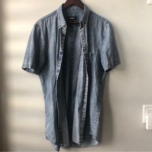 Zanerobe denim button up T